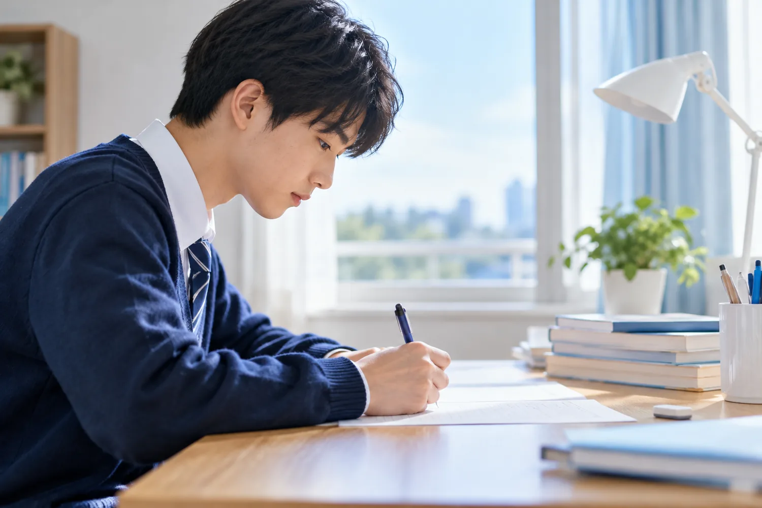 一般選抜の過去問に取り組む受験生のイメージ