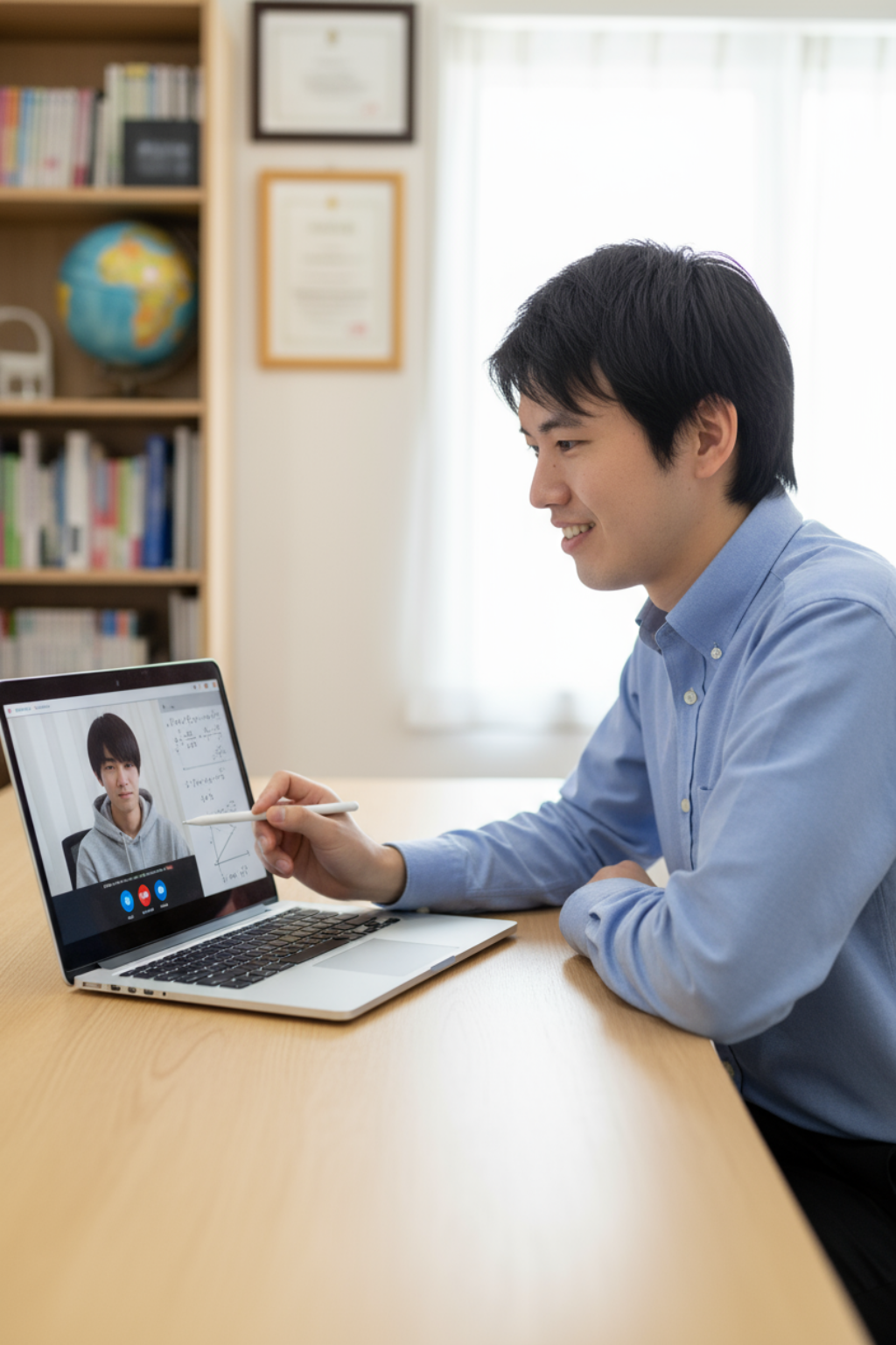 鈴木雄太本人がオンライン授業を行う様子